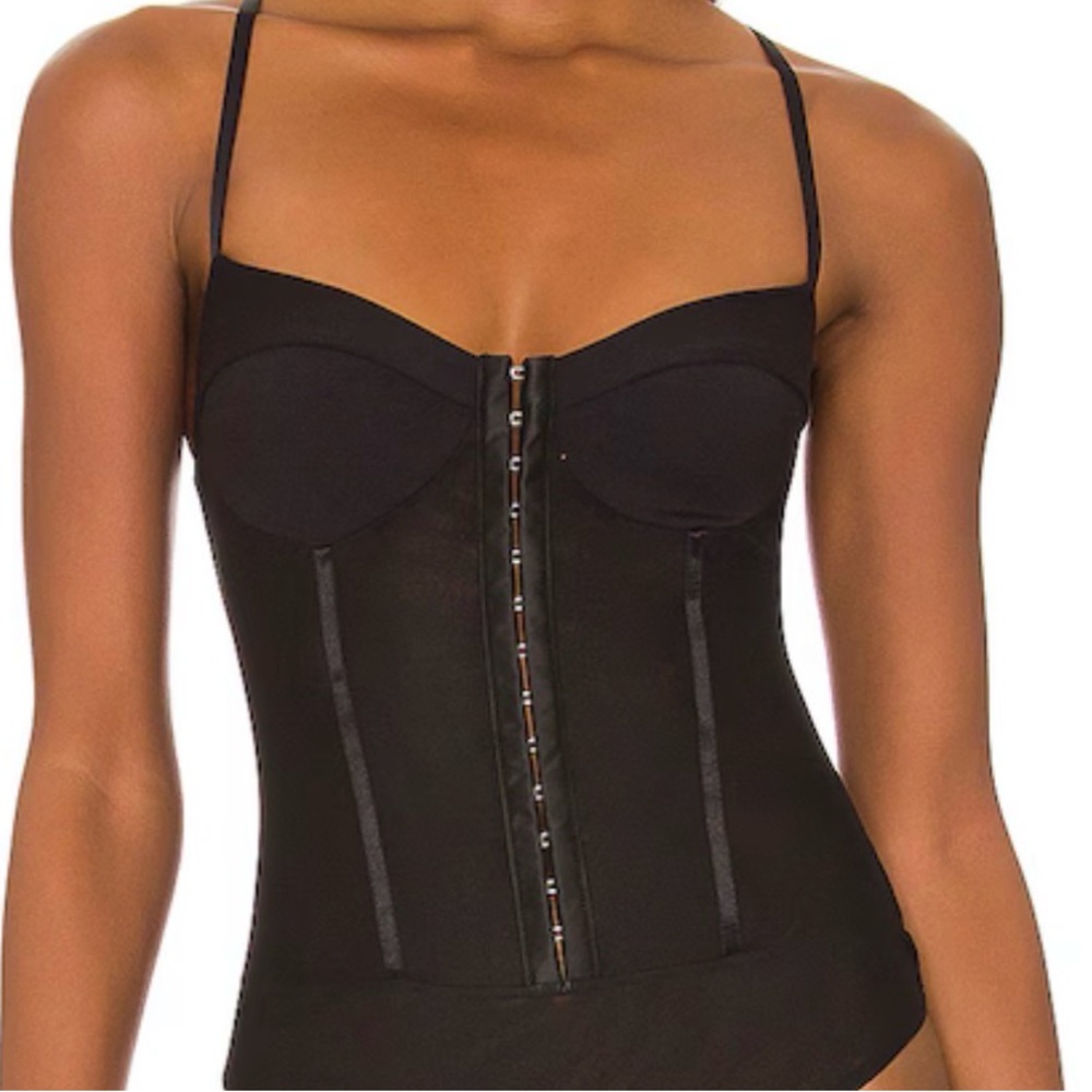 Free People Black Bodysuit